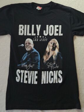 Billy Joel & Stevie Nicks Two Icons One Night Concert T shirt Size Small New